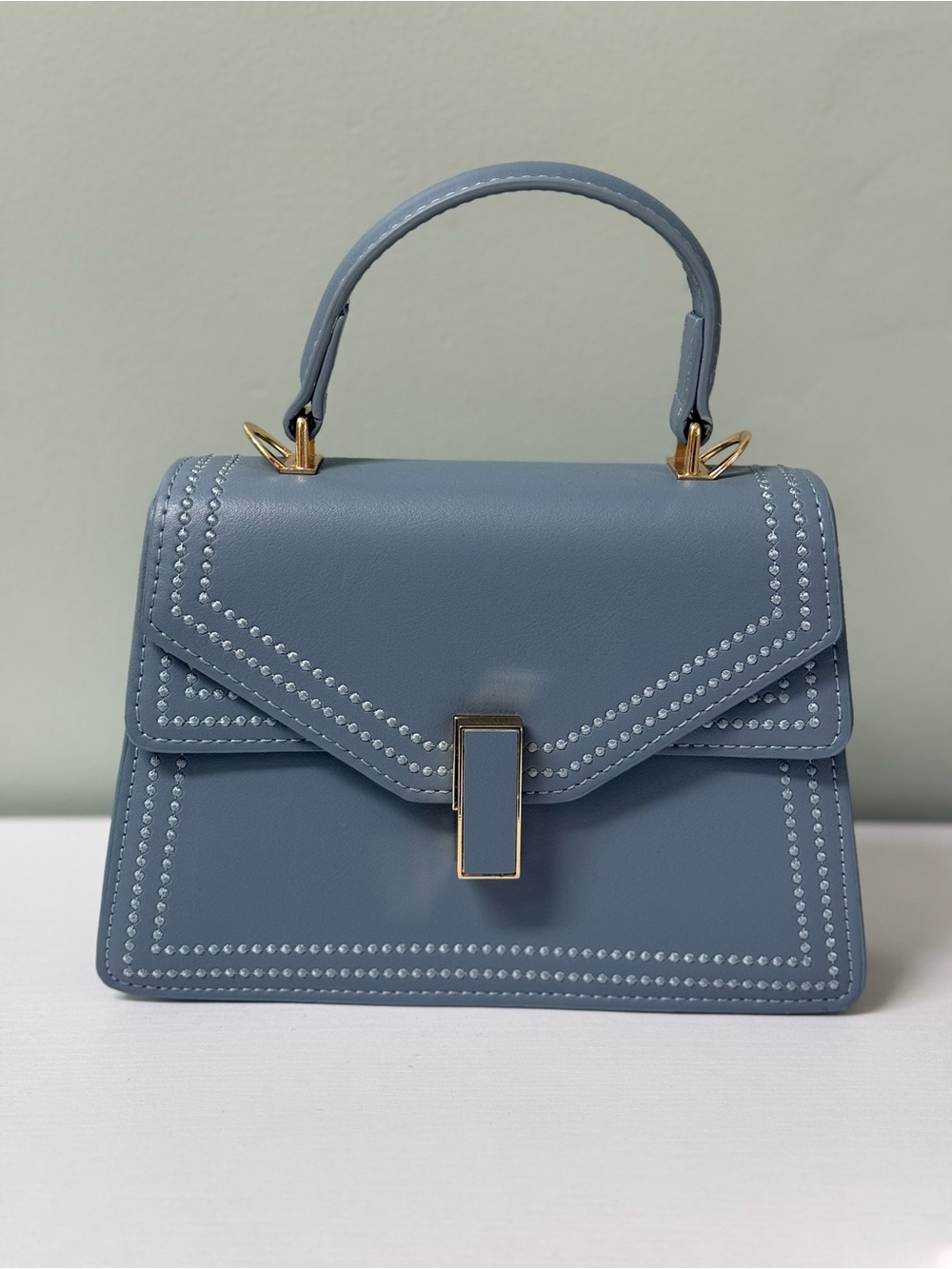 Scarleton light blue top handle purse